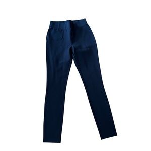 Quince Women’s Navy Stretch High Rise Skinny Pull On Dress Pants Sz XS NWOT